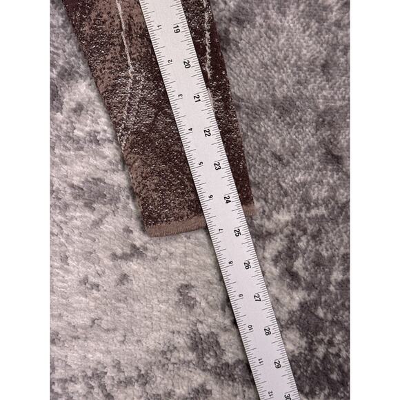 New Peruvian Connection Dress XS Womens Brown Silver Metallic Knit Pima Cotton - Picture 5 of 9